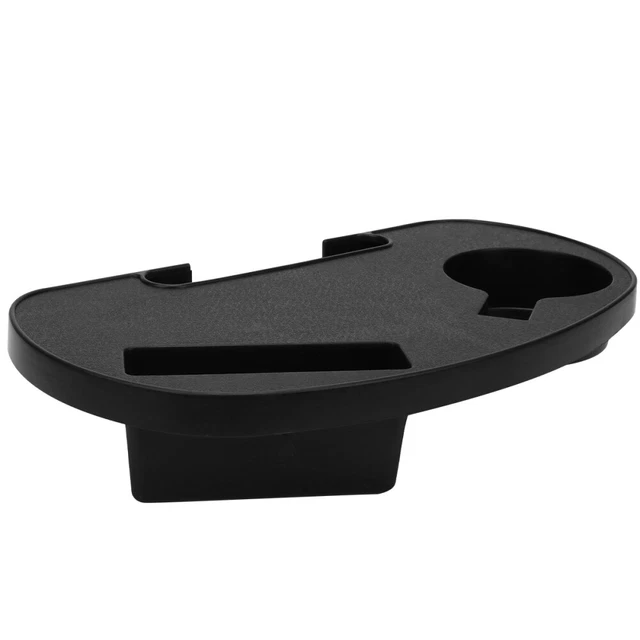 Plateau Accoudoir Canapé Silicone - Porte-Gobelet Amovible, Compartiment Téléphone, Multifonction Noir
