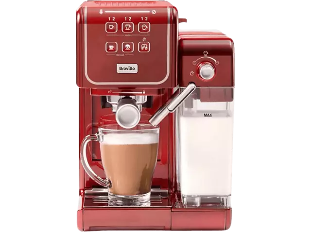 Máquina de Café Expresso y Capuccino 1,25 lt Rojo y Gris MINIMOKA