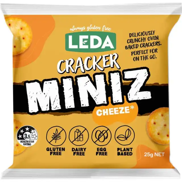 Leda Natural Cracker Miniz Multipack - Cheeze (6x150g)