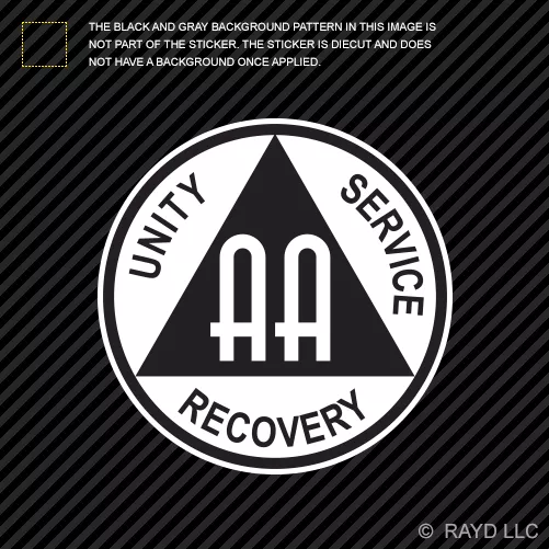 AA Alcoholics Anonymous Symbol Sticker Decal Self Adhesive Vinyl