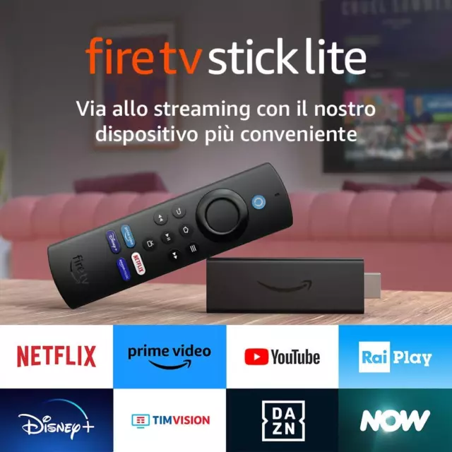 Amazon Fire TV Stick Lite Con Telecomando Vocale Alexa | Lite, Il Nostro Lettore