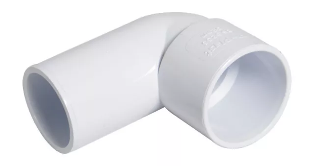 FLOPLAST 32mm 1.1/4" WHITE 90º DEGREE CONVERSION BEND ELBOW SOLVENT WASTE WELD