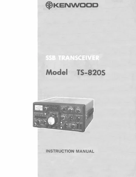 Kenwood Ts-820S Instruction Manual