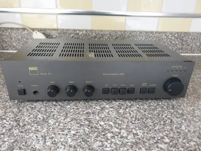 Vintage Nad 3020 Stereo Integrated Amplifier Series 20 Working  Read Description