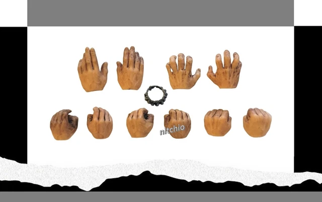 Mezco One:12 Leatherface – TEN INTERCHANGEABLE HANDS & BRACELET 1/12 Scale