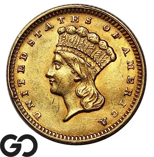 1874 Gold Dollar, $1 Gold Indian Head Princess, Type 3 ** Free Shipping!