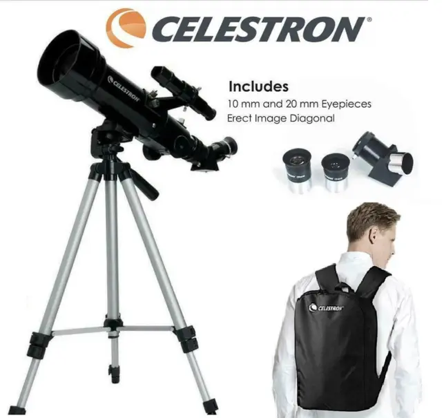 Telescope Celestron Travel Scope 70mm Portable Tripod Astronomical Compact A1