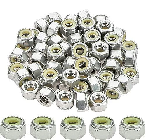 60 Pieces 5/16"18 Nylon Insert Hex Lock Nuts 304 Stainless Ste