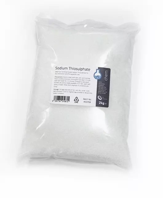 Sodium Thiosulphate 2kg - 99% Pure Crystals Aquarium Dechlorinator High Grade