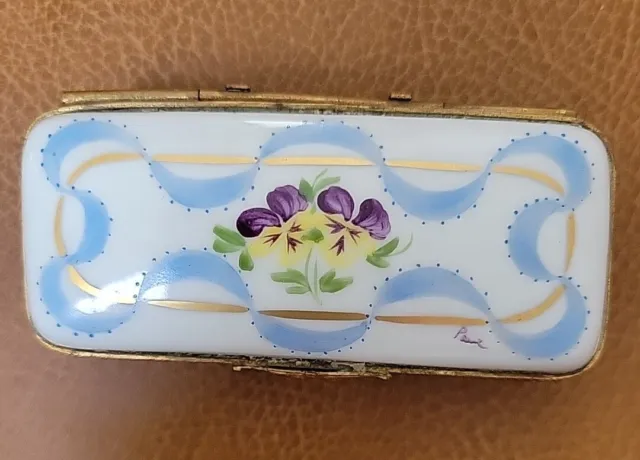 limoges trinket box peint main