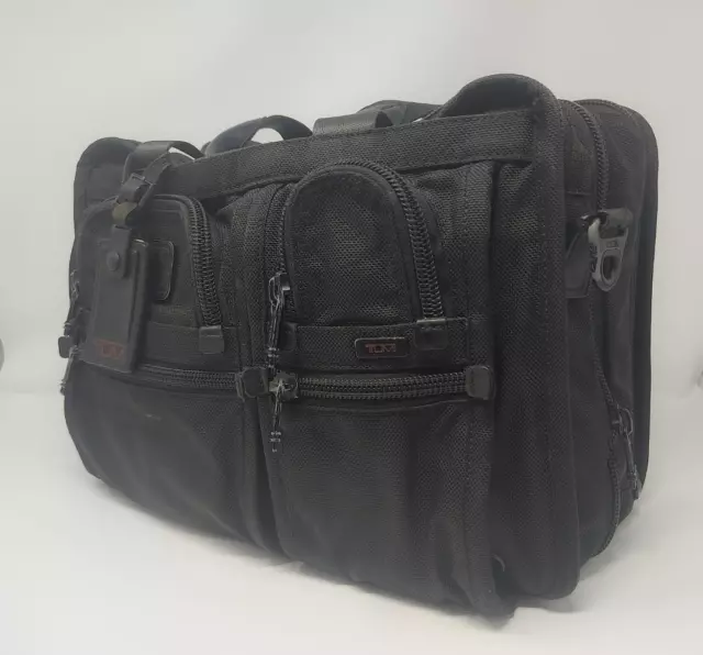 VERY GOOD TUMI Briefcase Business Bag Alpha Black USED