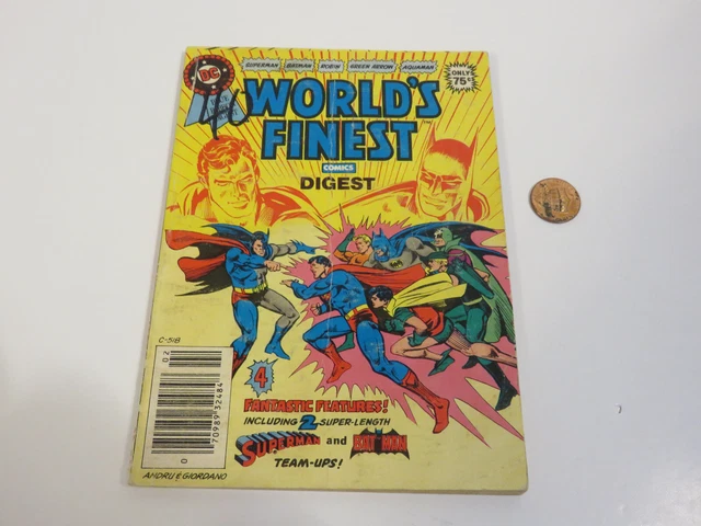 World's Finest #23 Superman Batman Dc Comic Book Digest Blue Ribbon Special 1981