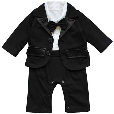 BABY giovani 2tlg. Bodysuit Tuxedo TUTA gioco con COAT CAPPOTTO BATTESIMO Smoking Tuta
