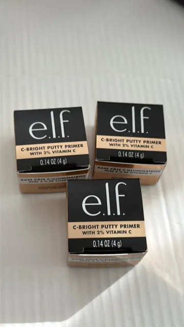 3 ELF Cosmetics C Bright Mastty Primer con 2% de vitamina C 0,14 oz/4 g cada uno nuevo B21