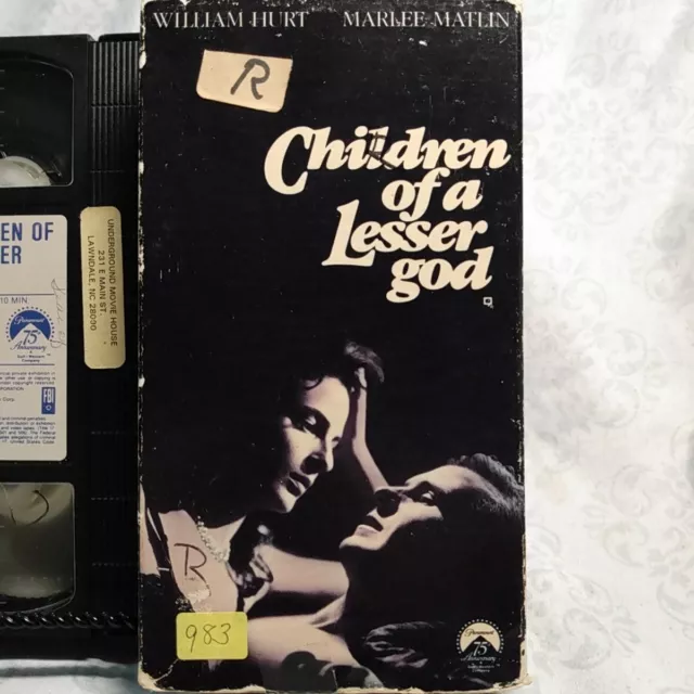 Children of a Lesser God (Original Home Video Release) VHS 1987 Movie Film Tape