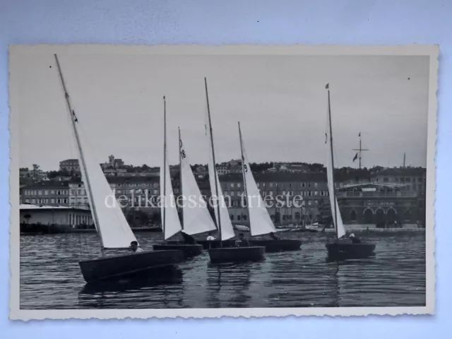 TRIESTE barca vela regata Adriaco STV foto vecchia cartolina 2