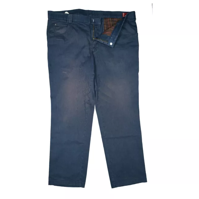 MEYER Diego Herren Jeans Hose stretch Chino Stoff 28 XXXL W42 L30 blau Übergröße