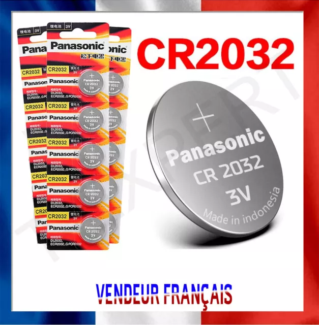 Pile CR2032 Lithium 3V PANASONIC Pile bouton DL2032 ECR2032 5004LC KCR2032 PAN