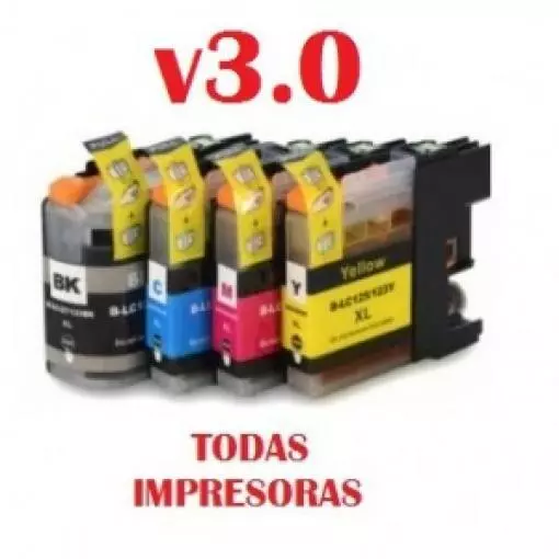 Pack 4 x Cartuchos de Tinta Brother LC-123 Premium Compatible - Non Oem