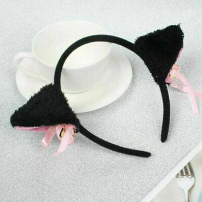 Party Halloween Cat Fox Ears Headband Costume Fur Anime Neko Cosplay Hair Clip
