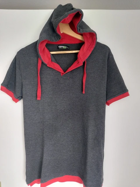 T-Shirt Jersey mit Kapuze Herren grau L