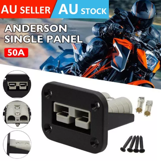 Anderson Plug Flush Mount 50Amp Mounting Bracket Panel Cover for Caravan Boat AU