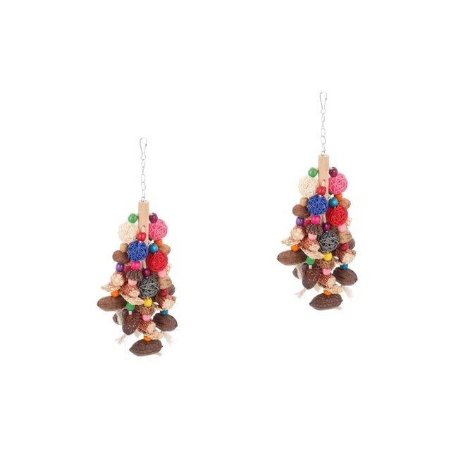 2x Kreative Chic Hängen Papagei Spielzeug Vogel Biss Spielzeug Für Geschenk