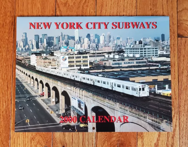 2000 NEW YORK City Subway Calendar Nycta Nyc Subway Bmt Irt Ind 24.99