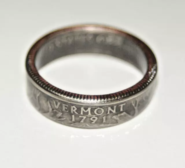 United States  Vermont State Quarter Coin Ring  (US Quarter ), size 7.5.