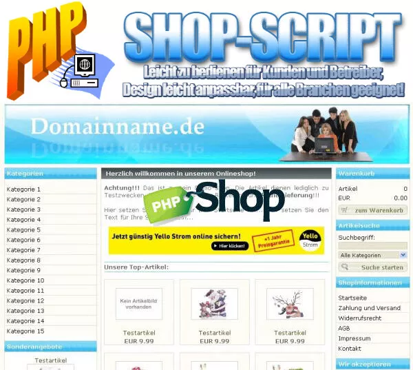 PHP SHOP SCRIPT - Einfach zu bedienen für Kunden und Betreiber