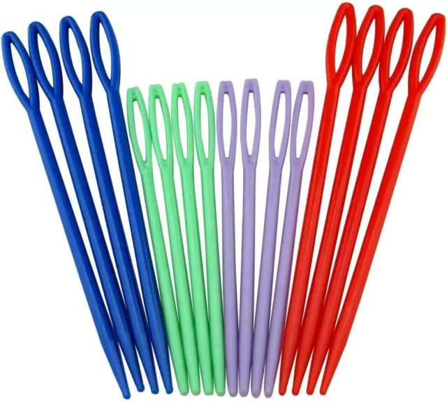 Colourful Plastic Sewing Needles 16picks