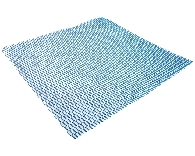 Grille Racing 50x50cm grossière anodisée bleue