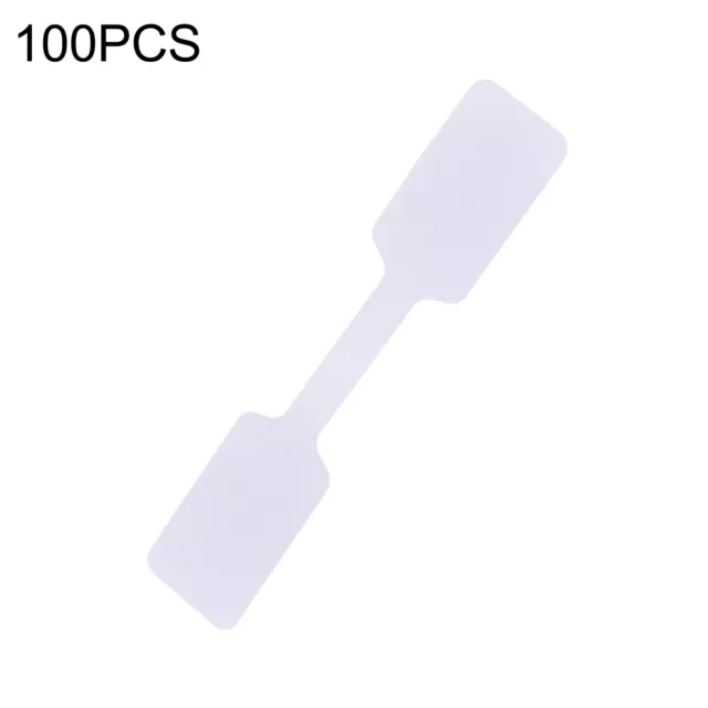 100pcs White Square Head Price Label Tags with Hanging String Jewelry Stationery