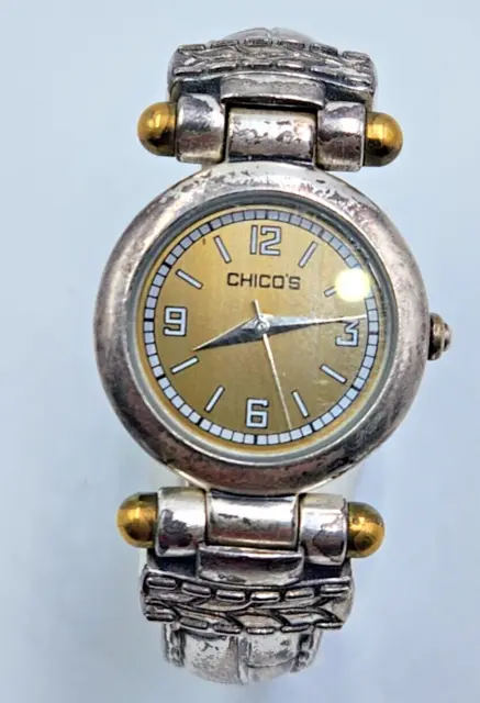 Orologio da donna analogico Chico's CH-221 Bracciale Polsino Quarzo Taglia Batteria nuova 6