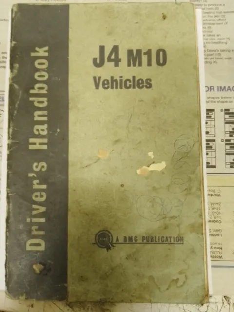BMC J4 M10 VEHICLES DRIVER'S HANDBOOK, Petrol & Diesel, Van & Pick-Up, 1967