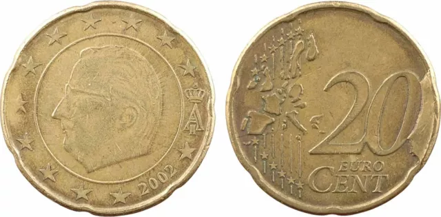 Belgique, 20 cents centimes d'Euro, 2002, fautée, TRES RARE - 41
