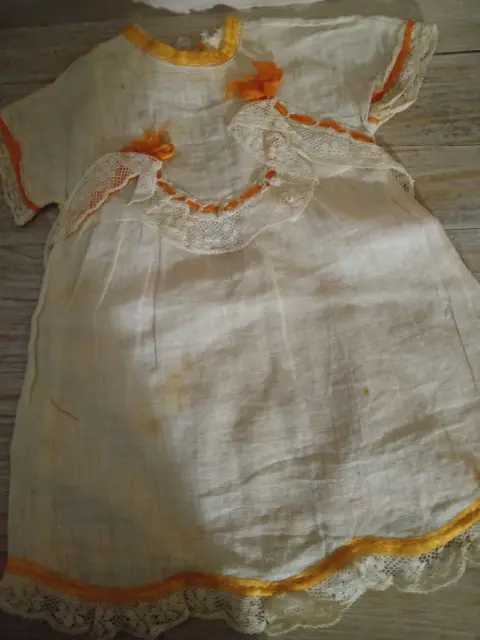Exceptionnelle robe ancienne du XIXe de poupée ancienne Jumeau ou autre 3