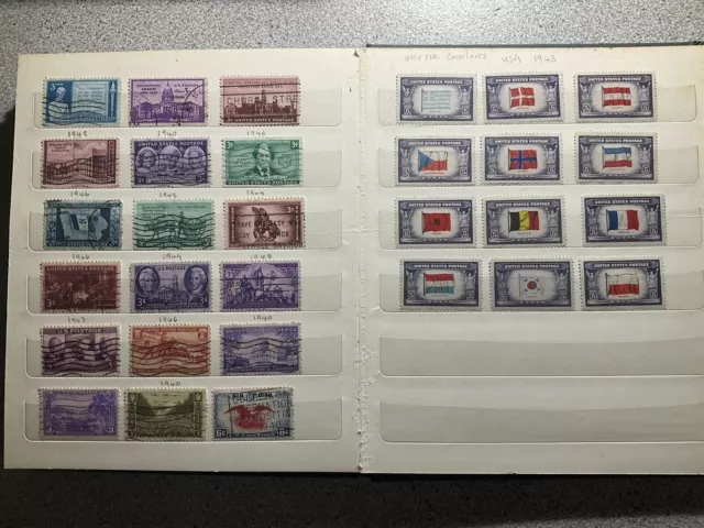 United States - 30 X Used Stamps 1940’s