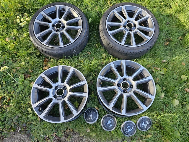 Kit 4 Jantes Alliage 17 Pouces Noir Pour Abarth 500/595/695/C - 7J ET35 - Fabriqué En Italie