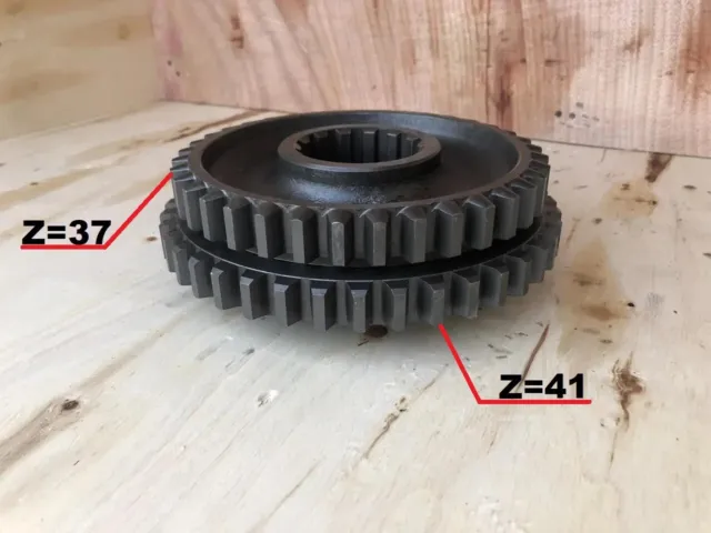 Transmission gear 4 and 5 gears of the driver (z=37/41) tractor Belarus 600/611/