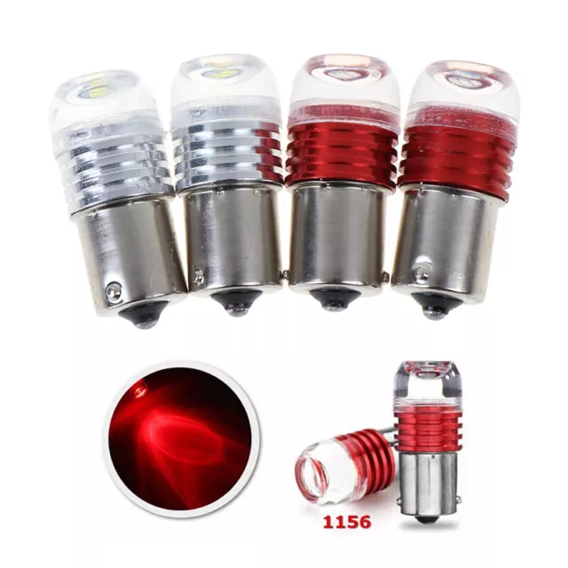 2Pcs 1156 3LED Car Tail Turn Reverse Strobe Flash Light Lamp Bulb Red Wh-wf-wf