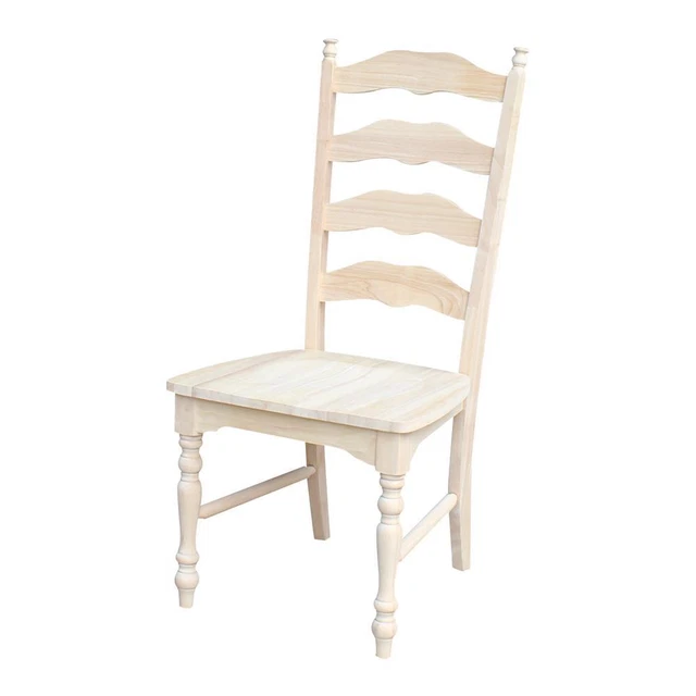 Set of Two Maine Ladderback Chairs, Unfinished