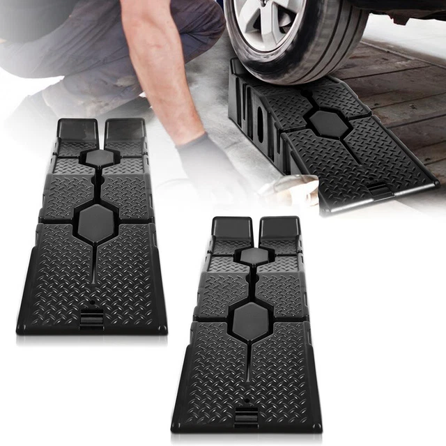 2 pezzi rampa di accesso rampa di carico auto rampa sollevatore carrello plastica rampa di carico