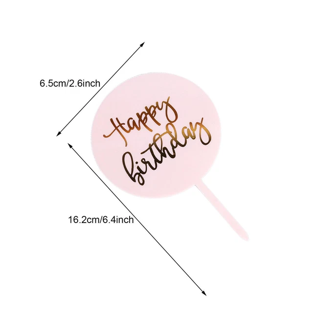 HAPPY BIRTHDAY CAKE Topper Acrylic Cupcake Disc Toppers Cake Party N0C3 ...