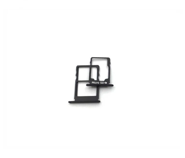 Tiroir Carte SIM Double Pour Motorola Moto E14 - Support Plateau Double SIM, Couleur Noir - 9