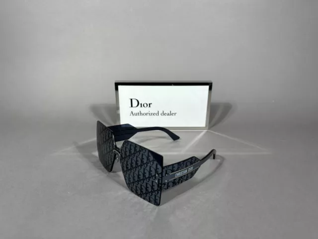 Christian Dior Diorclub M5U Sunglasses Blue Oblique Pattern Lens! Ships Today!