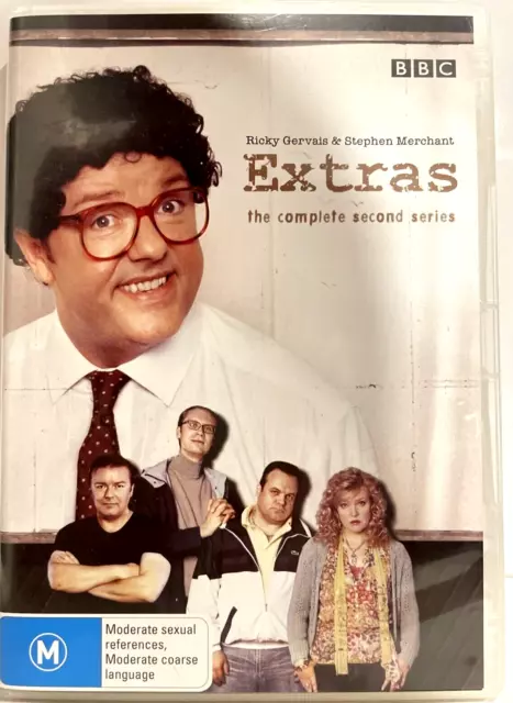 Extras Tv Series 2 DVD Season Two Complete Second - REGION 4 AUSTRALIA (2 DISC)