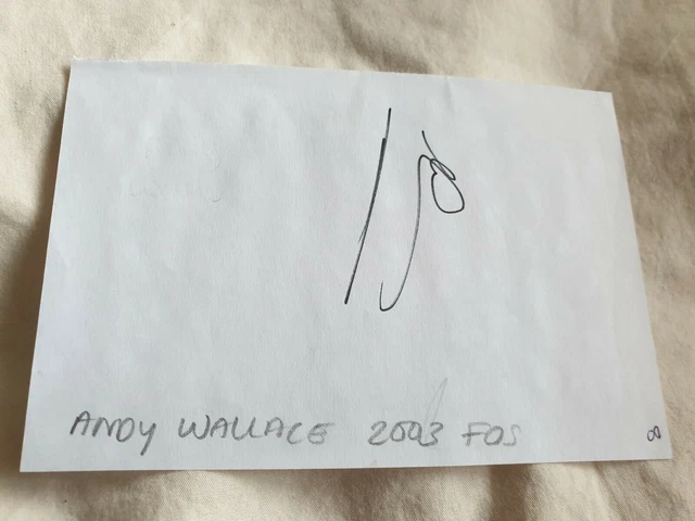 Andy Wallace Le Mans DTM Driver Hand Signed Autograph Goodwood FOS 2003 signatur