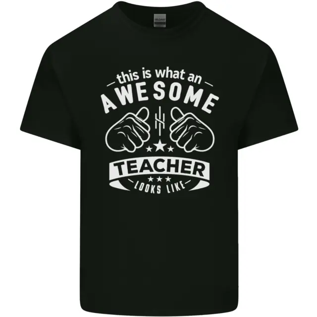 Awesome Teacher Looks Like Teaching Funny Mens Cotton T-Shirt Tee Top