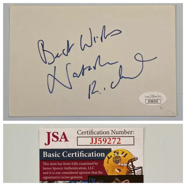 Actress Natasha Richardson Signed Autograph 4x6 Index Card - JSA - FREE S&H!